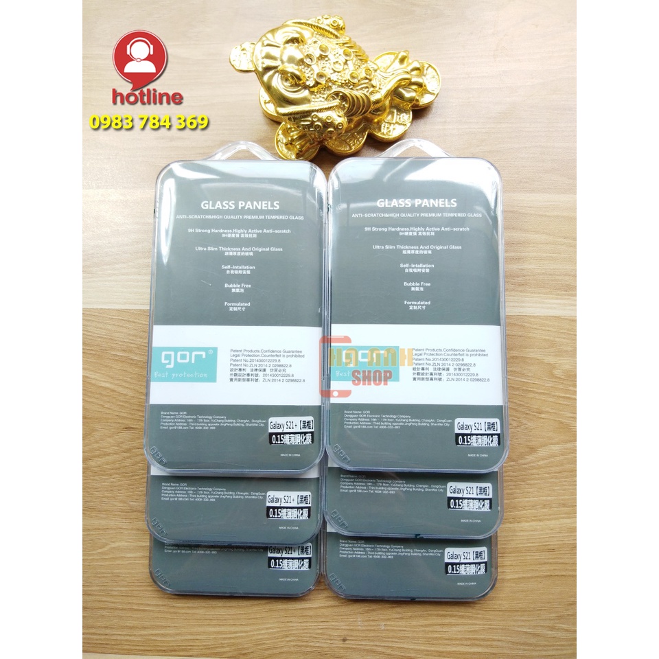 Kính Cường Lực Samsung S21/S21+/S21 plus Full viền đen theo máy hãng GOR cao cấp