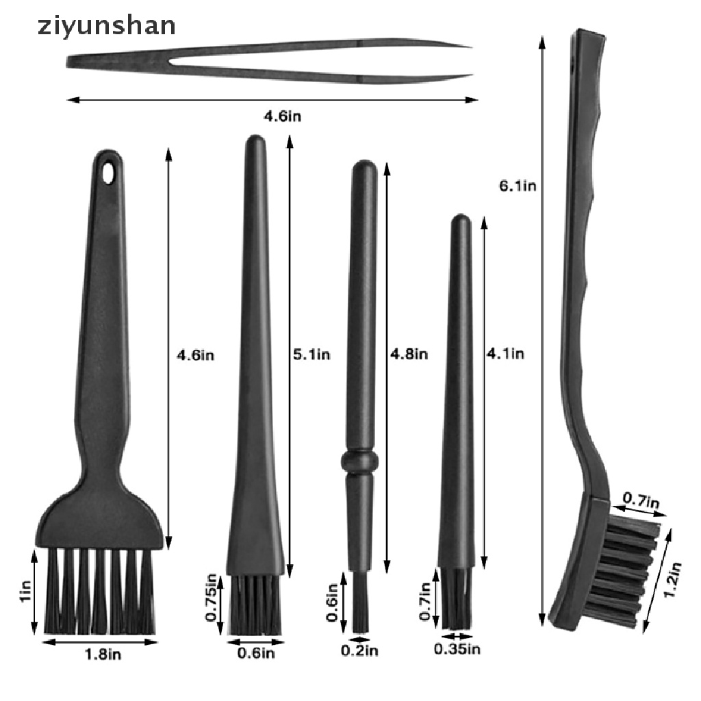 1 Bộ 6 Bàn Chải Làm Sạch Chống Tĩnh Điện Cho Điện Thoại, Máy Tính Bảng