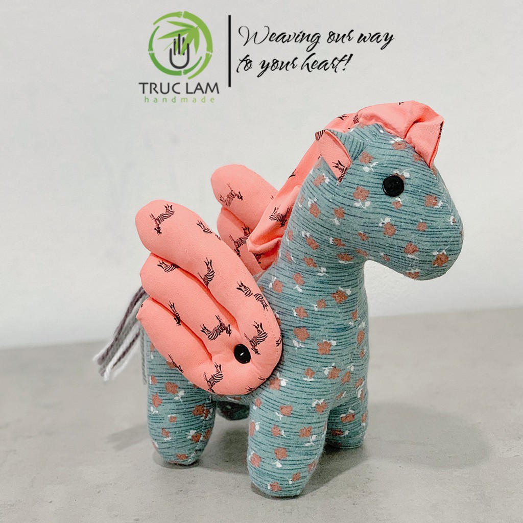 Đồ Chơi Cho Bé Thú Nhồi Bông Hình Con Ngựa Pony Vải Hoa Bông Gòn Cao Cấp P1 – Trúc Lâm Handmade