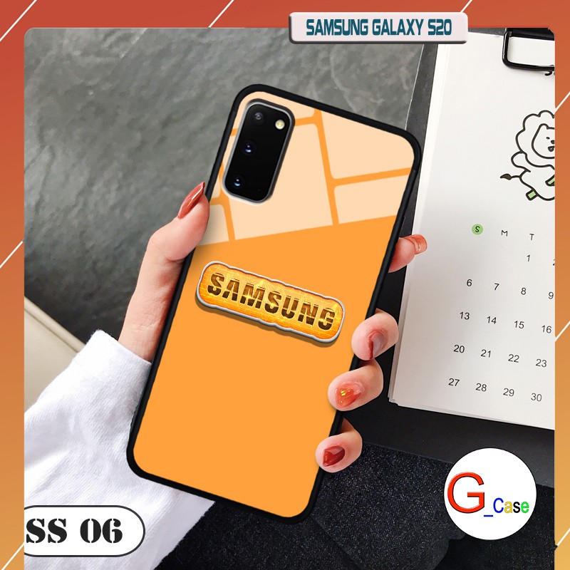 Ốp lưng Samsung S20 - lưng kính in logo hãng điện thoại