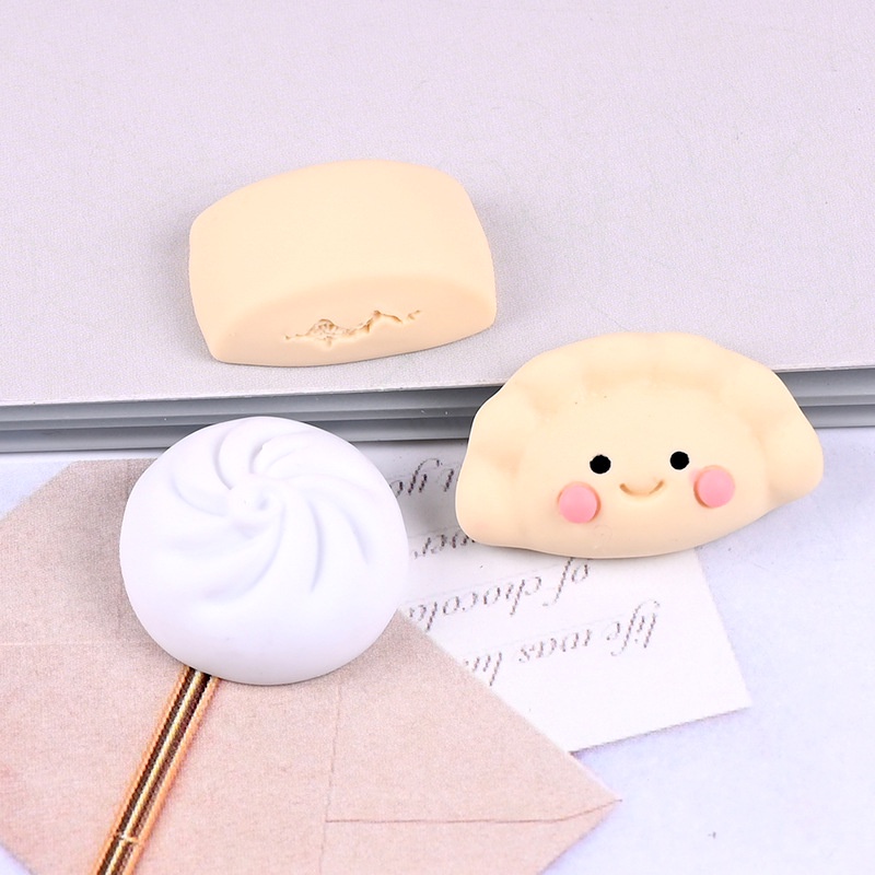 Charm Bánh Bao, Bánh Gối Trang Trí Slime, Ốp Điện Thoại, Bình Nước,...