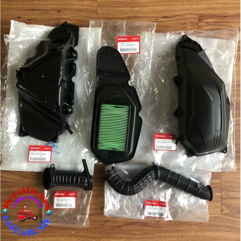 Bộ pô e Vario - Click 150  zin mới - 17210-K59-A70/ 17245-K59-A70/ 17253-K59-A70/ 17215-K59-A70/ 17225-KWN-98