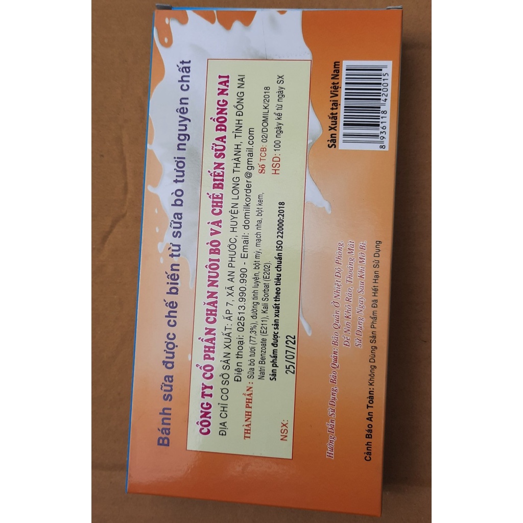 Bánh Sữa Long Thành Nguyên Chất DOMILK - Bánh Sữa Long Thành Domilk