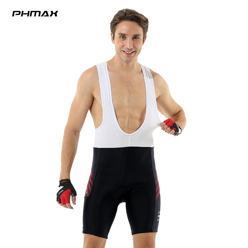 Quần short yếm PHMAX lót gel 5D thời trang thoải mái khi đi xe đạp