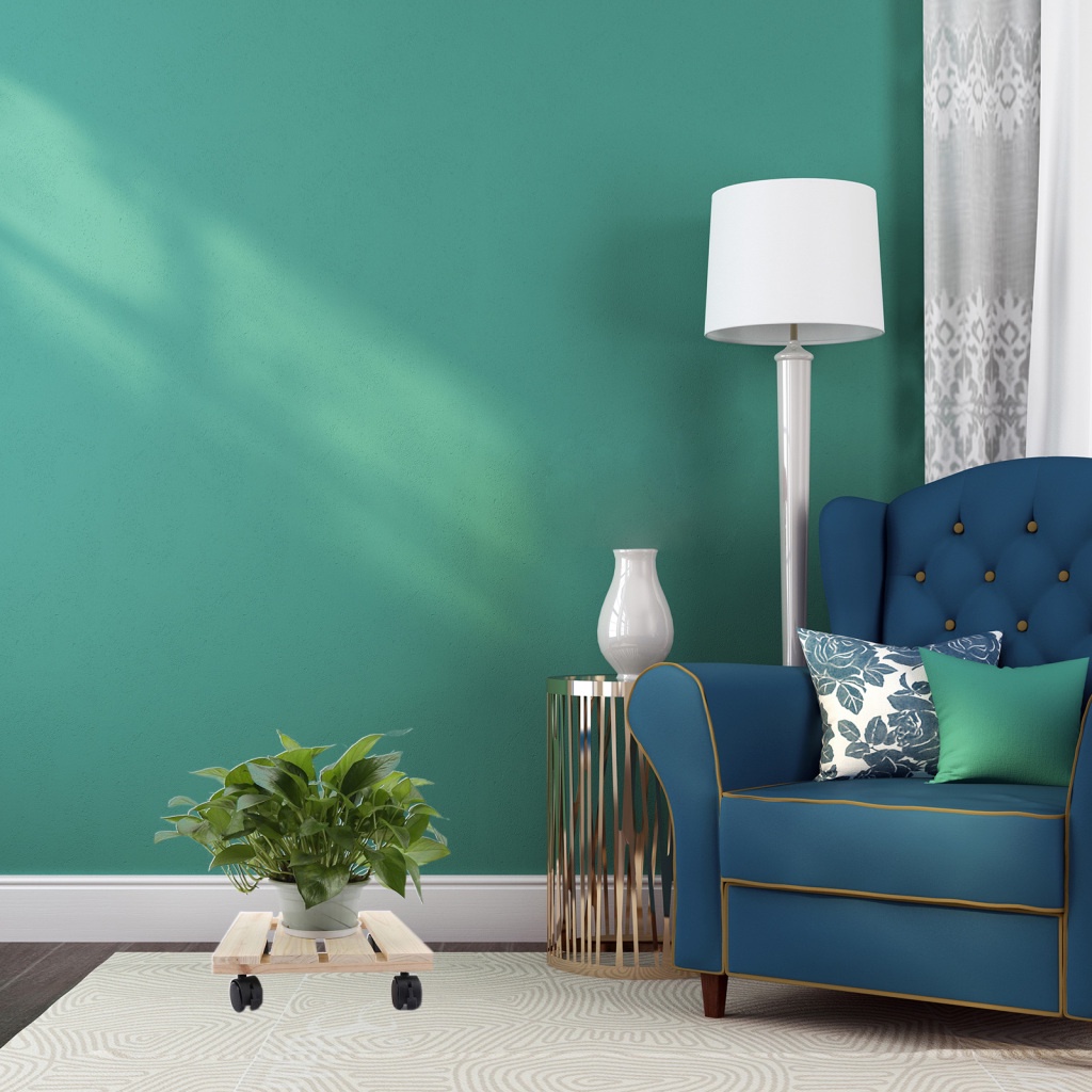 Giá Đỡ Chậu Hoa Dạng Lăn Bằng Gỗ 25cm / 30cm Tiện Dụng Cho Sân Vườn