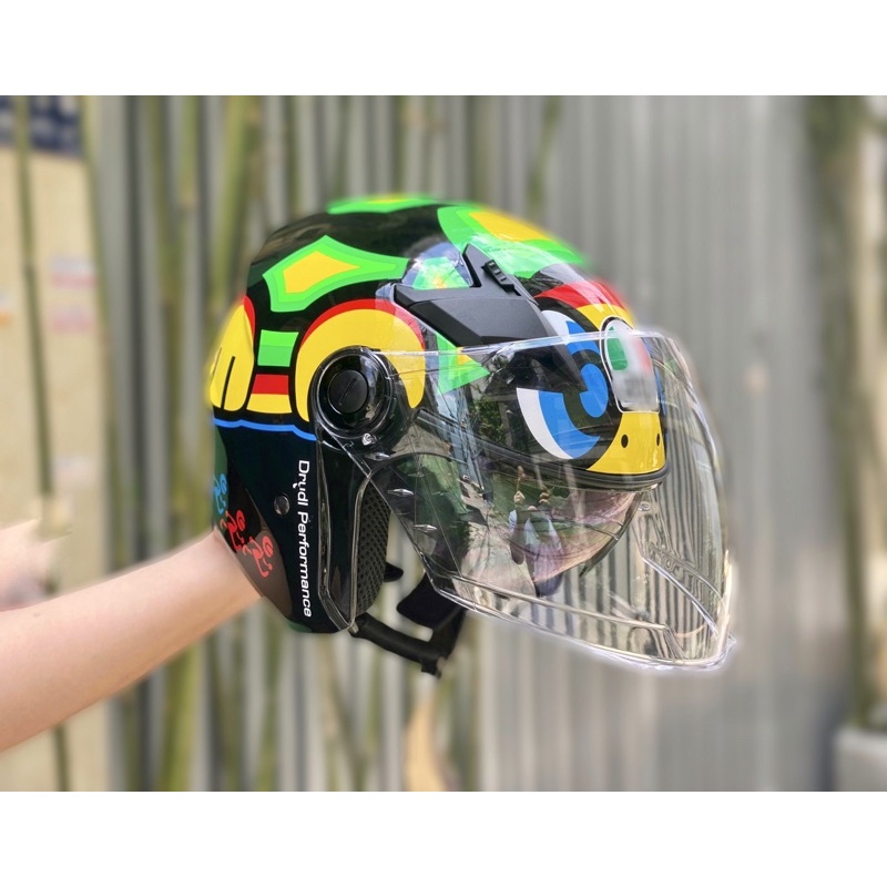 MŨ 3/4 2 Kính M268 RÙA TURTLE cực Đẹp lên logo A.G.V, BH 12 tháng