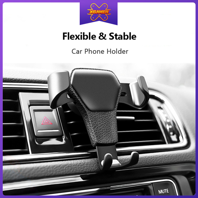 [Ready Stock] XGamer Car Phone Holder For Phone In Car Air Vent Mount Stand No Magnetic Mobile Holder  Gravity Bracket For Phone