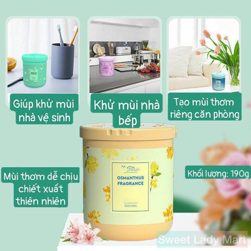 Sáp Thơm Phòng Khử Mùi THALO 190g - Phòng Ngủ Nhà Vệ Sinh Toilet Ô Tô Mùi Hương Tự Nhiên