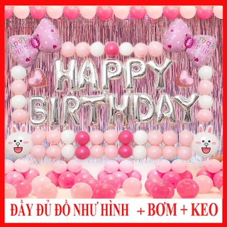 Trang Trí Sinh Nhật - Set Trang Trí Sinh Nhật (Kèm bơm + băng dính + ruy băng) T45
