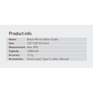 Timemore - Cân mặt kính Basic Mirror Plus phiên bản 2021