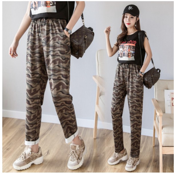 Quần Dài Lưng Thun Họa Tiết Rằn Ri Thời Trang Cho Nữ | BigBuy360 - bigbuy360.vn