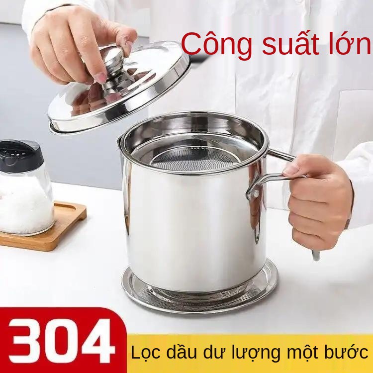 Topper Đức Seiko 304 cấp thực phẩm lưu trữ dầu bằng thép không gỉ, bộ lọc cặn hai trong một công suất lớn