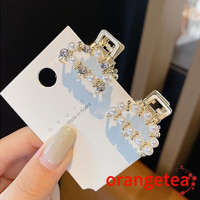 Kẹp tóc kim loại đính ngọc trai nhân tạo thời trang cho nữ