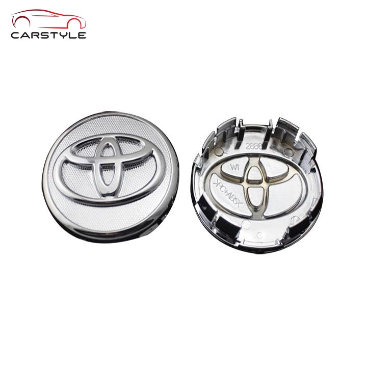 Logo hình thương hiệu toyota gắn mâm bánh xe ô tô 57mm phù hợp cho Vios/Yaris/Altis CHR