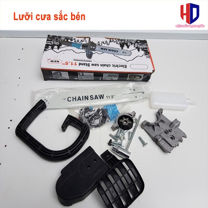 [Loại Tốt] Bộ Lam Cưa Xích Gắn Máy Mài CHAIN SAW - Có Bình Tra Dầu Tự Động Gắn Liền