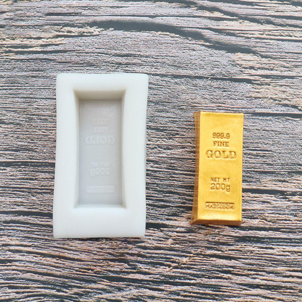 JARRED Khuôn Silicone Màu Vàng Kim Dễ Dàng Demold Không Mùi Ingot Làm Gạch Thủ Công DIY