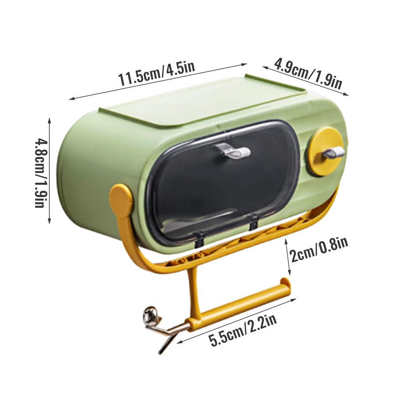 Hộp Đựng Khăn Giấy Gắn Tường Kèm Giá Đỡ Khăn Giấy Tiện Dụng
