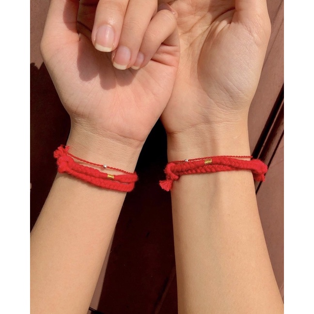 Vòng tay handmade: Chỉ đỏ may mắn