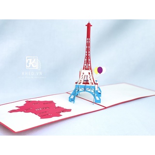 THIỆP 3D THÁP EIFFEL