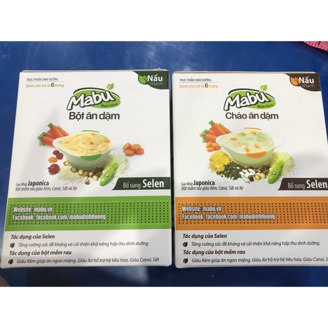 BỘT, CHÁO ĂN DẶM MABU 400g