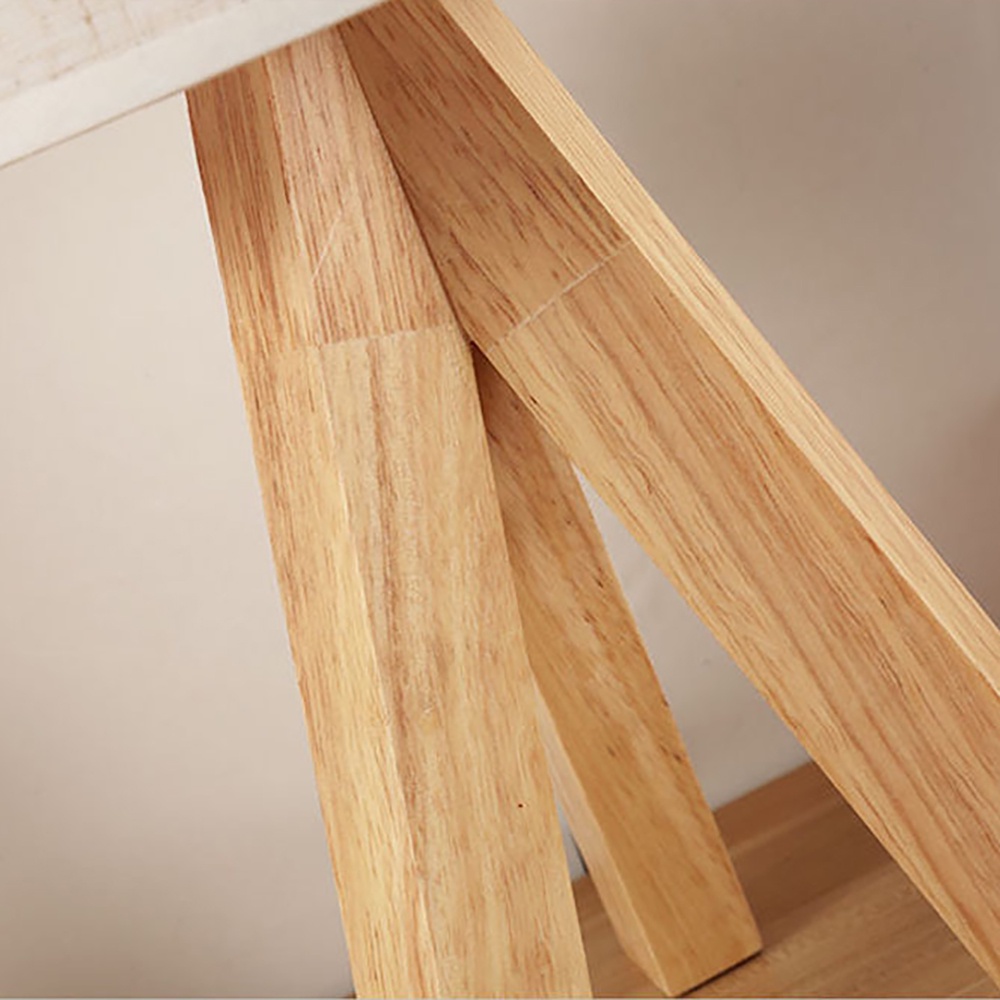 [house]Small Bedside Table Lamp Wooden Tripod Nightstand Lamp Eye-protecting Table Lamp for Bedroom Living Room Office