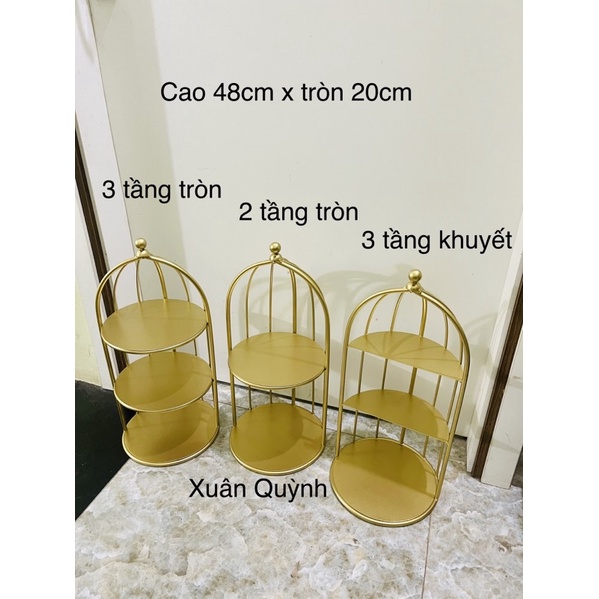 🏆Kệ lồng chim  .Vàng gold luxury sơn phủ acrylic. Nhũ vàng ánh kim.✅