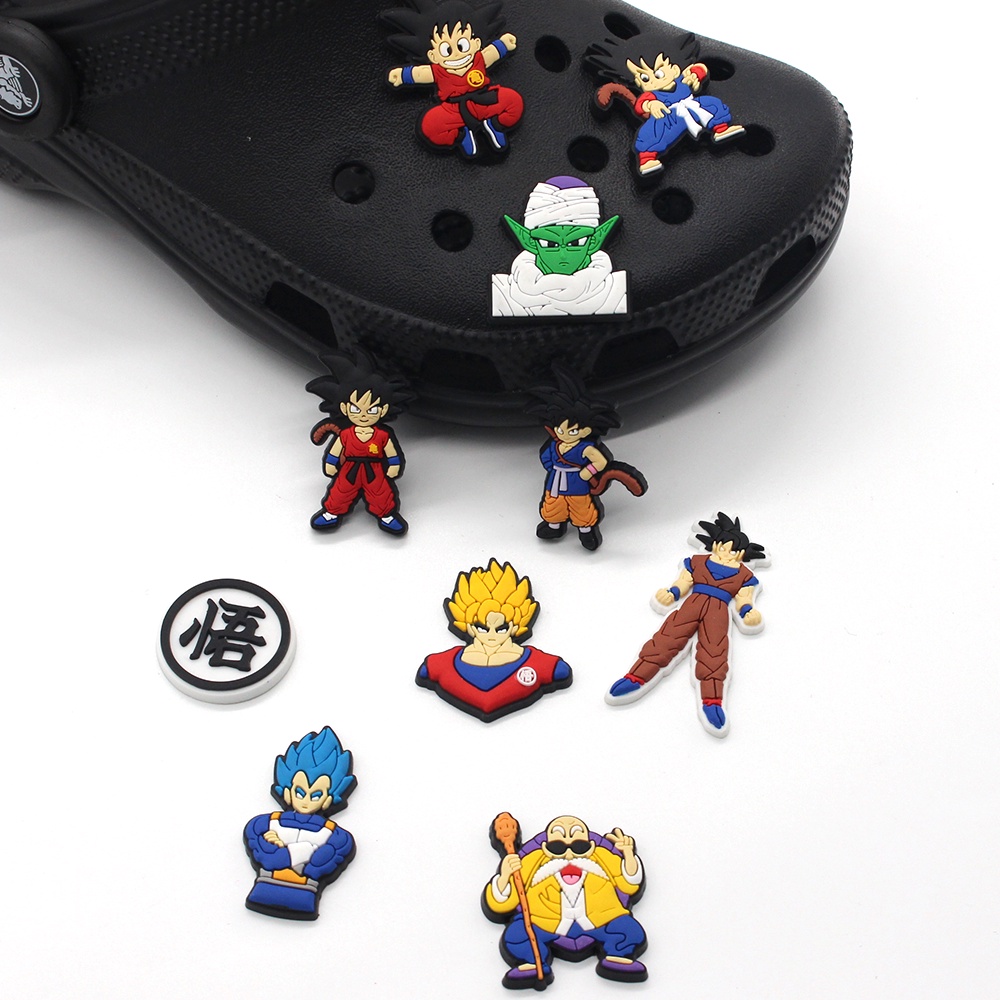 Phụ kiện giày crocs bằng PVC có thể tháo rời hình các nhân vật trong anime 7 viên ngọc rồng DIY