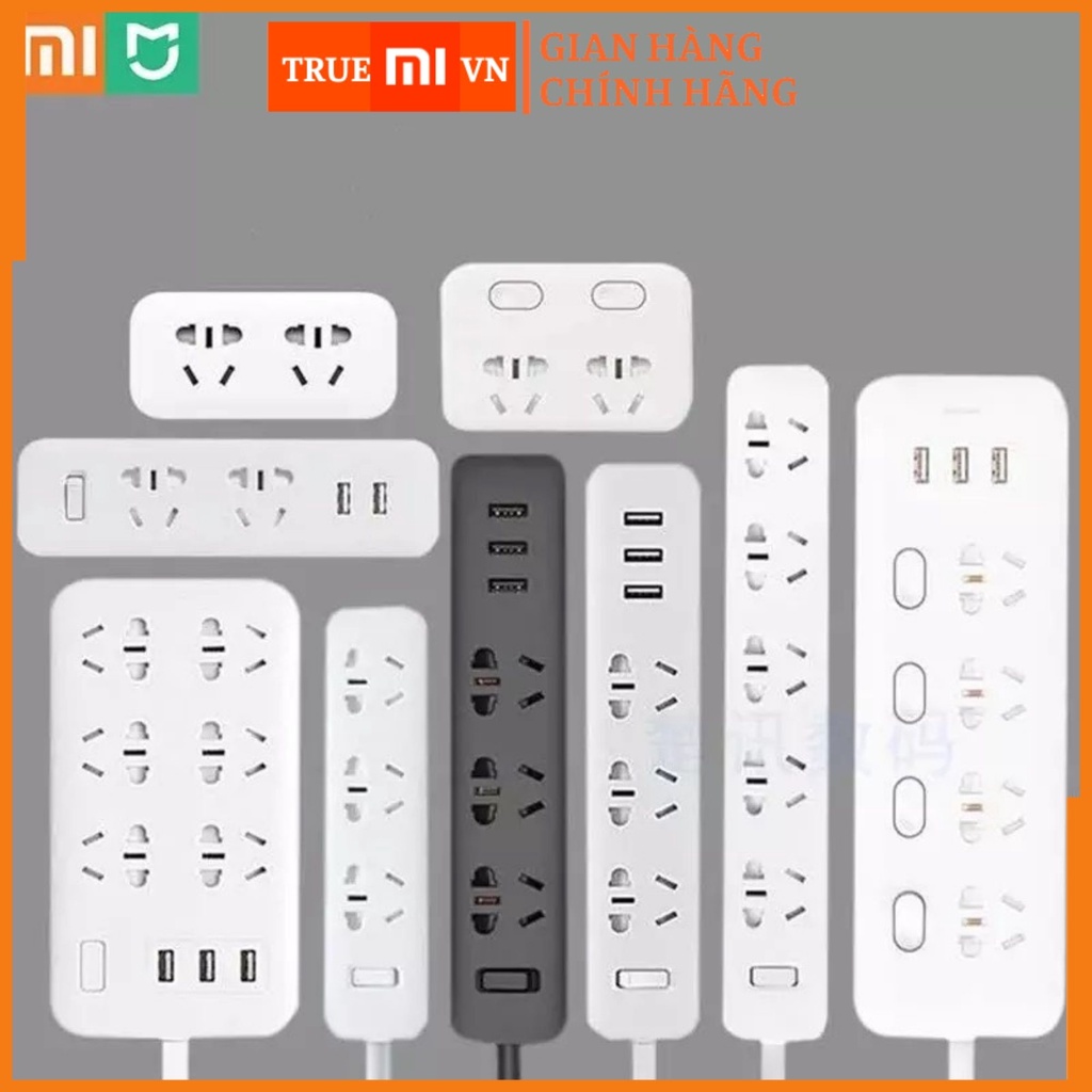 Ổ Cắm Điện Xiaomi Mijia 27W 3 USB sạc nhanh / Xiaomi Power Strip 3 USB/ Ổ CẮM XIAOMI 6 CỔNG + 3 USB