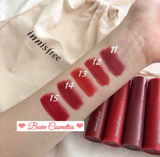 ( Sẵn ) Son kem lì Innisfree Vivid Cotton Ink 01 02 03 06 07 08 10 11 12 13 14 15 | Thế Giới Skin Care