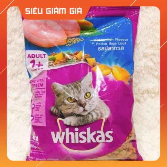 [GIẢM GIÁ] Hạt Whiskas thức ăn cho mèo con, mèo trưởng thành gói 400g - petshop số 01