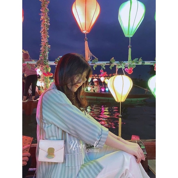 áo khoác vest kẻ sọc xanh | BigBuy360 - bigbuy360.vn