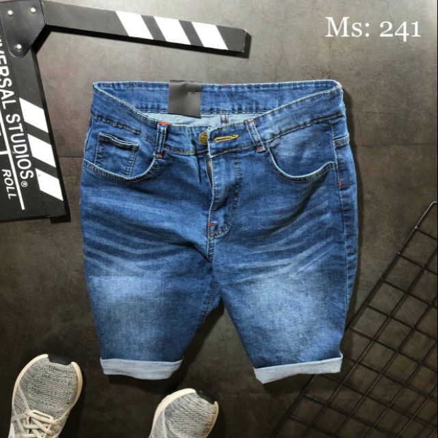 QUẦN SHORT JEAN NAM TRƠN MÀU HÀN QUỐC (3 MÀU: XANH, XANH BẠC, XÁM ĐEN)