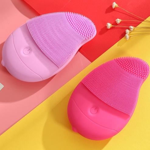 Máy rửa mặt siêu âm MANGO - hình trái xoài tối ưu làm sạch lỗ chân lông, chống nước IPx6, sạc USB, 6 chế độ rửa