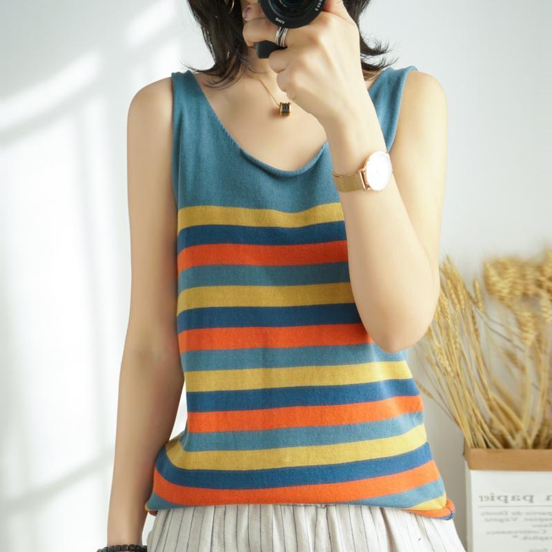 Áo Hai Dây Vải Cotton Co Giãn Thoải Mái Dành Cho Nữ