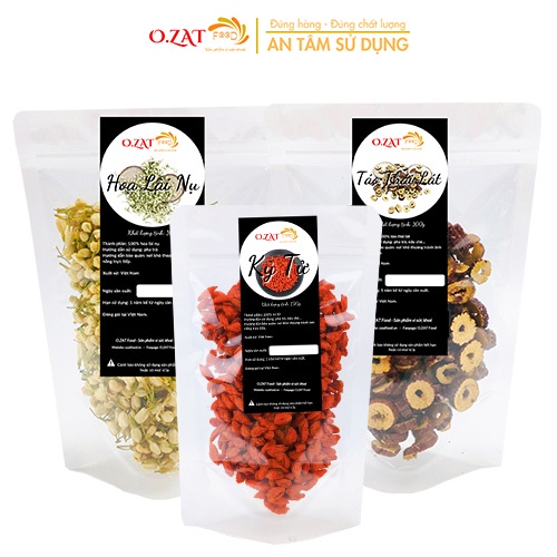 Trà hoa lài/ hoa nhài nụ kỉ tử/kỷ tử loại 1 OZAT FOOD kỉ tử 100g lài nụ 50g - 100g tăng cường hệ miễn dịch