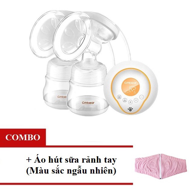 Combo máy hút sữa điện đôi Cmbear + Áo hút sữa rảnh tay