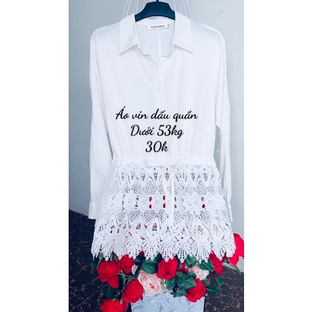 Áo sơ mi trắng dáng dấu quần