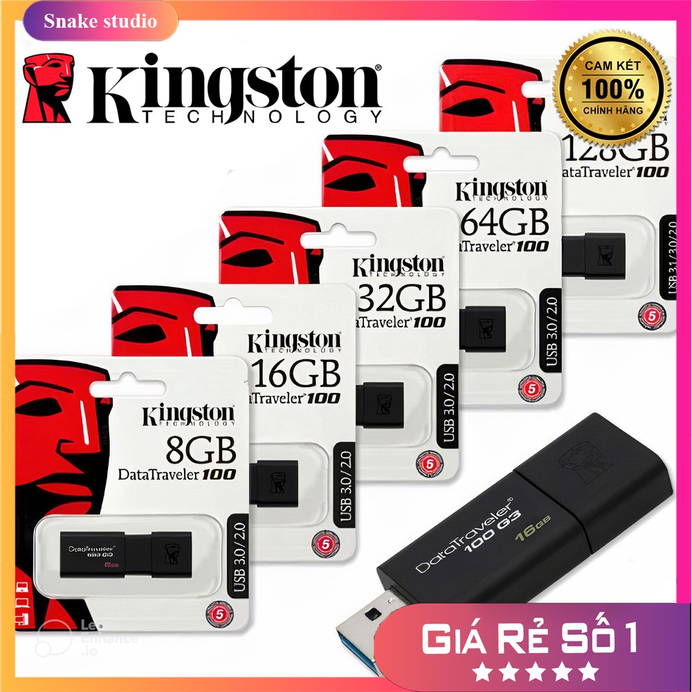 USB Kingston DT100G3 Chính Hãng 4GB/8GB/16GB