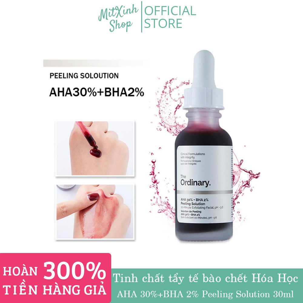 Tinh Chất Tẩy Tế Bào Chết Hóa Học The Ordinary AHA 30% + BHA 2% Peeling Solution 30ml