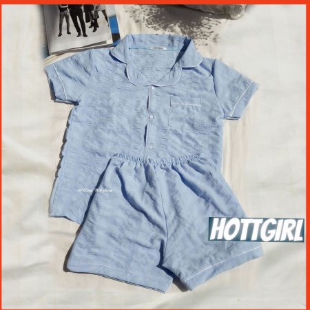 Bộ ngủ nữ mặc nhà chất đũi nhăn cao cấp hottgirl shop, đồ ngủ nữ  hottrend 2021 | BigBuy360 - bigbuy360.vn