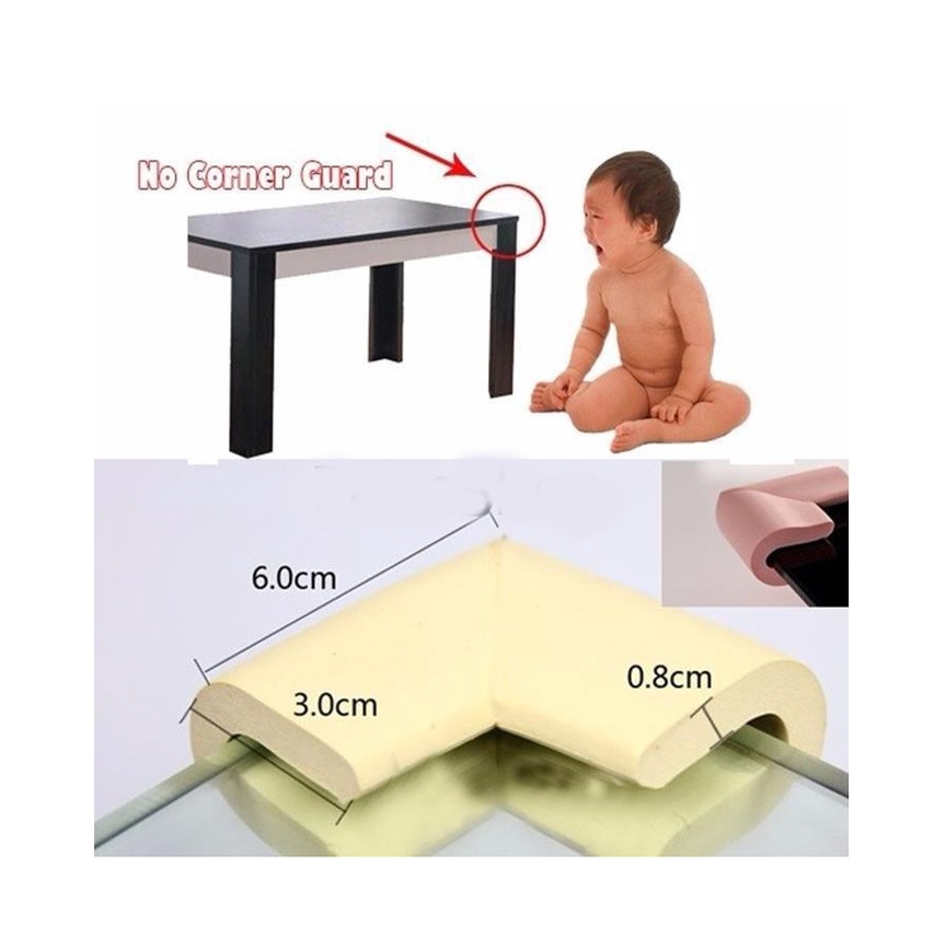 Bộ 4 ốp bàn an toàn cho trẻ nhỏ (giao màu ngẫu nhiên)