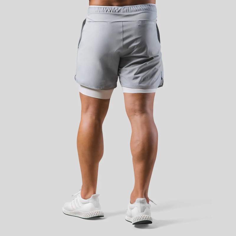 Quần Short Thể Thao Hai Lớp Chất Liệu Co Giãn Nhanh Khô Thời Trang Mùa Hè Cho Nam Giới Có Size M-3XL