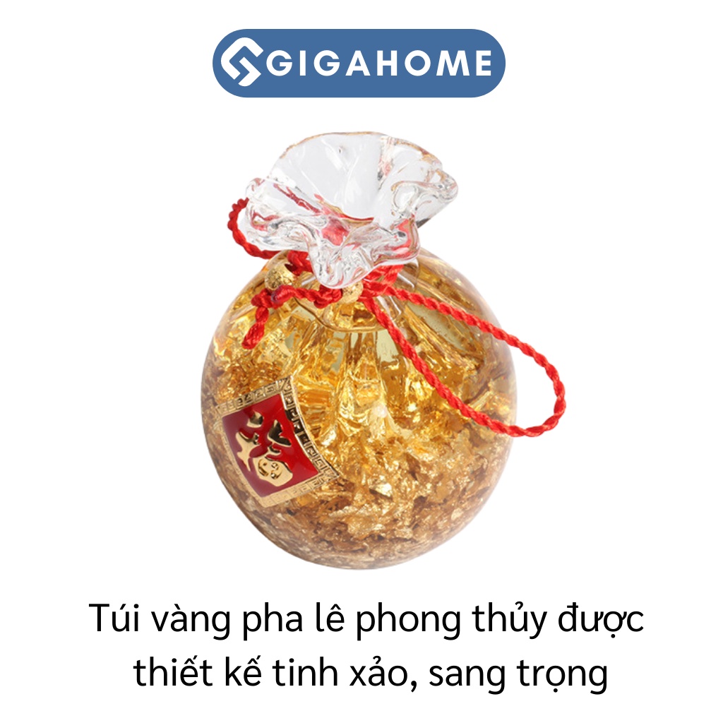 Túi Vàng Ngân Lượng Kim Tài Bảo Lộc GIGAHOME Phong Thủy Hút Tài Lộc 6866