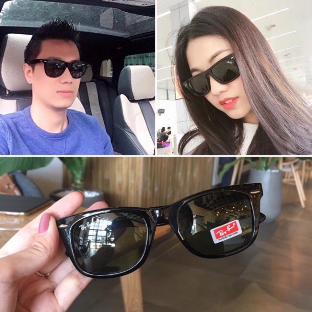 kính đen nhám rayban gấp gọn cho nam nữ mã EK4699