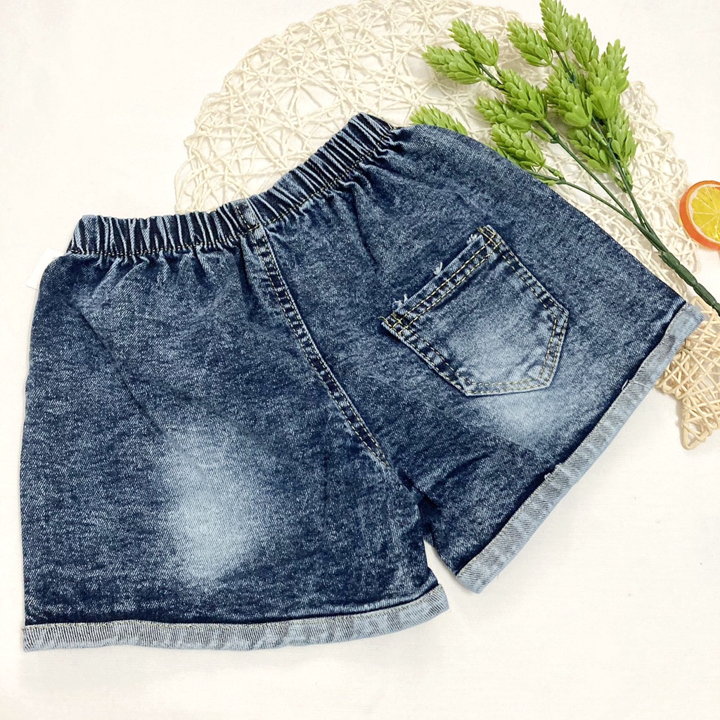 |FAMARAL2 giảm 10k cho đơn 50k|Quần đùi bé gái freesize từ 27-32kg quần short jean mềm thêu cô bé - QG49