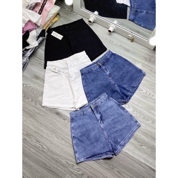 Quần Short bò Nữ Cạp Cao - Gen bụng