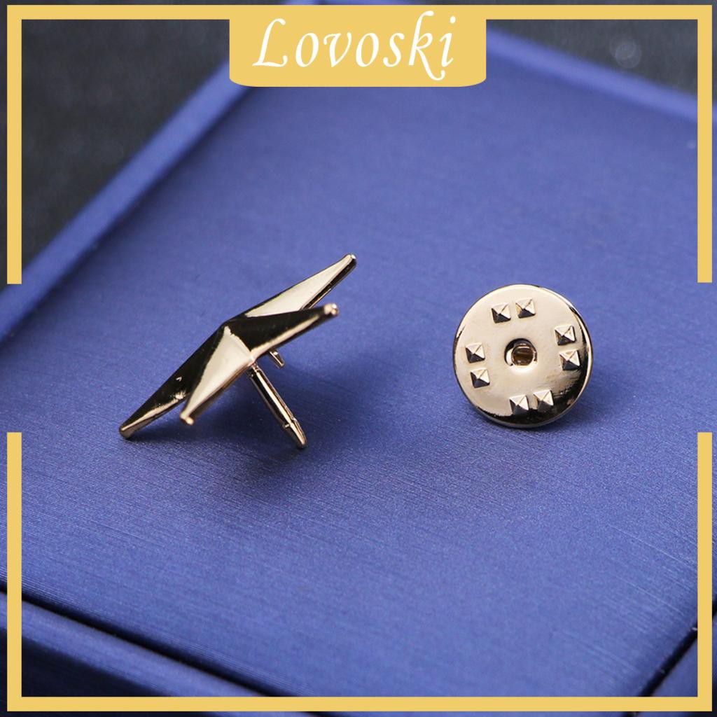 [Lovoski] Trâm Cài Áo Hình Ngôi Sao Màu Vàng / Bạc Cổ Điển Cho Nam