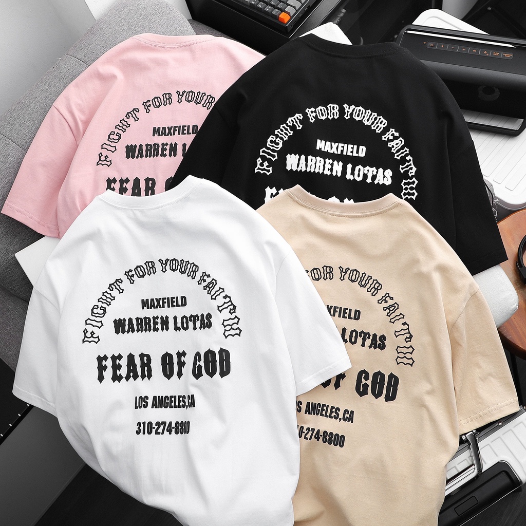 Aó thun nam cổ tròn ngắn tay ESSENTIALS Fear of God ,Form OVER,chất vải cotton loại 1 co dãn,Hàng vnxk