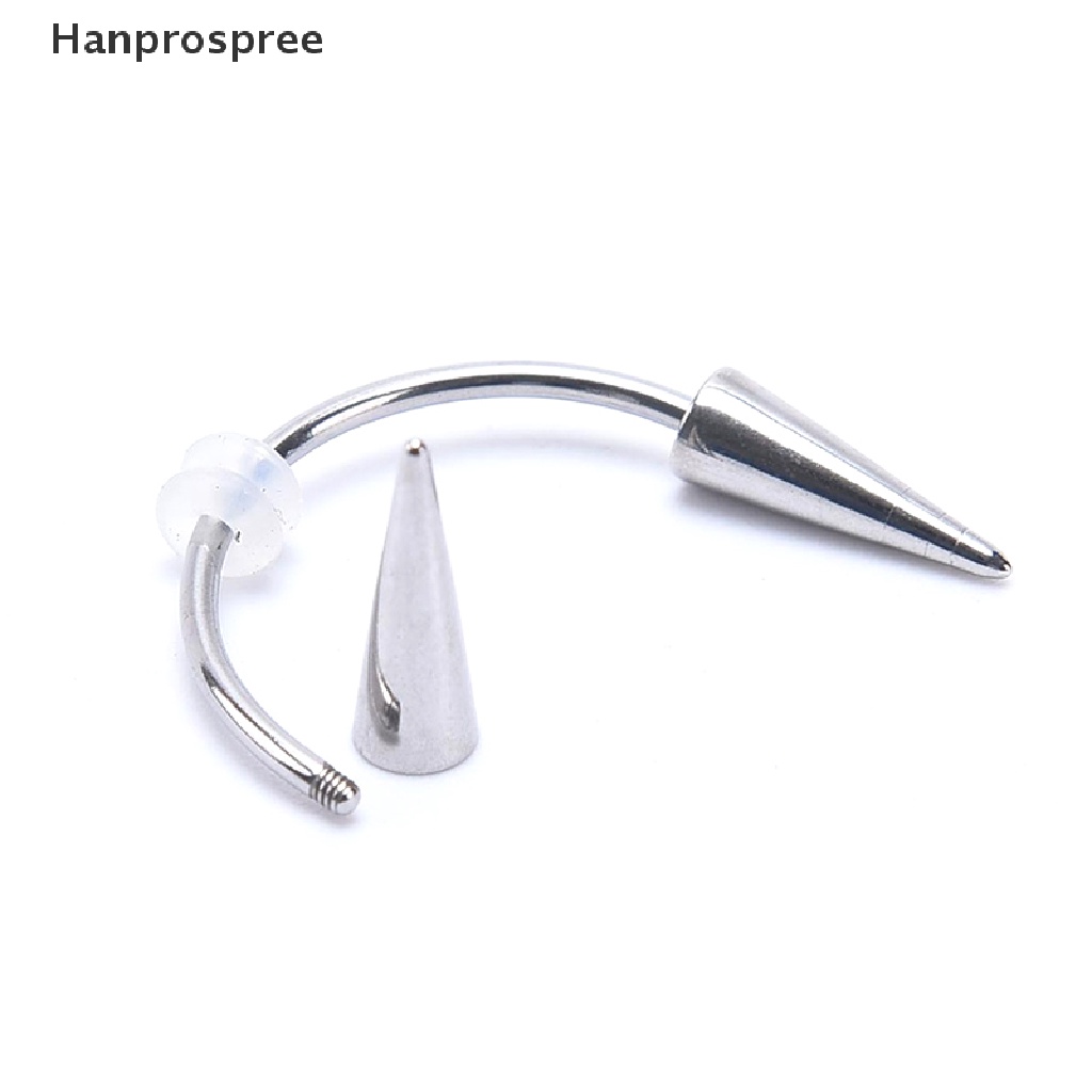 Hanprospree &gt; Khuyên Xỏ Cơ Thể Bằng Thép Không Gỉ Hình Hàm Hổ Mặt Cười Ma Cà Rồng
