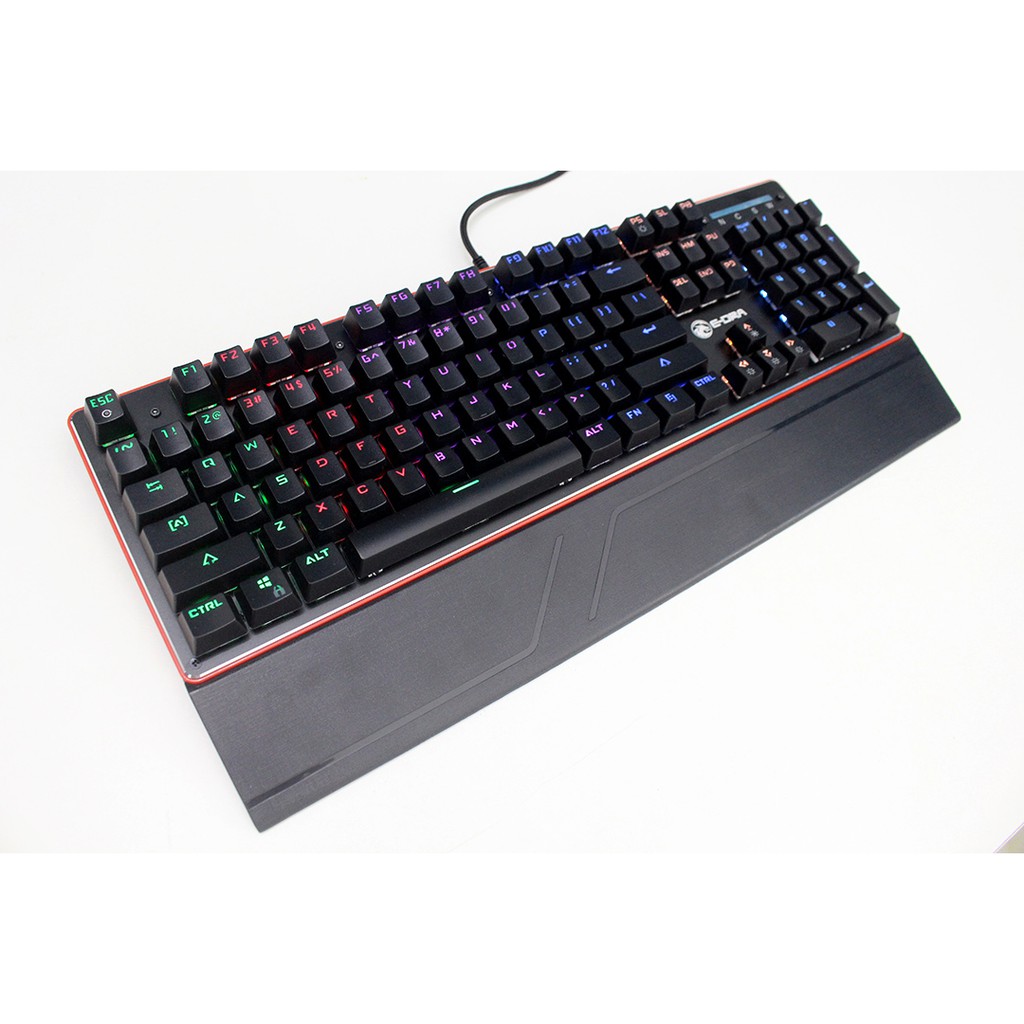 Bàn phím gaming, bàn phím máy tính chơi game cơ quang E-DRA EK300 KATANA - Led Rainbow - Có kê tay - Hàng chính hãng
